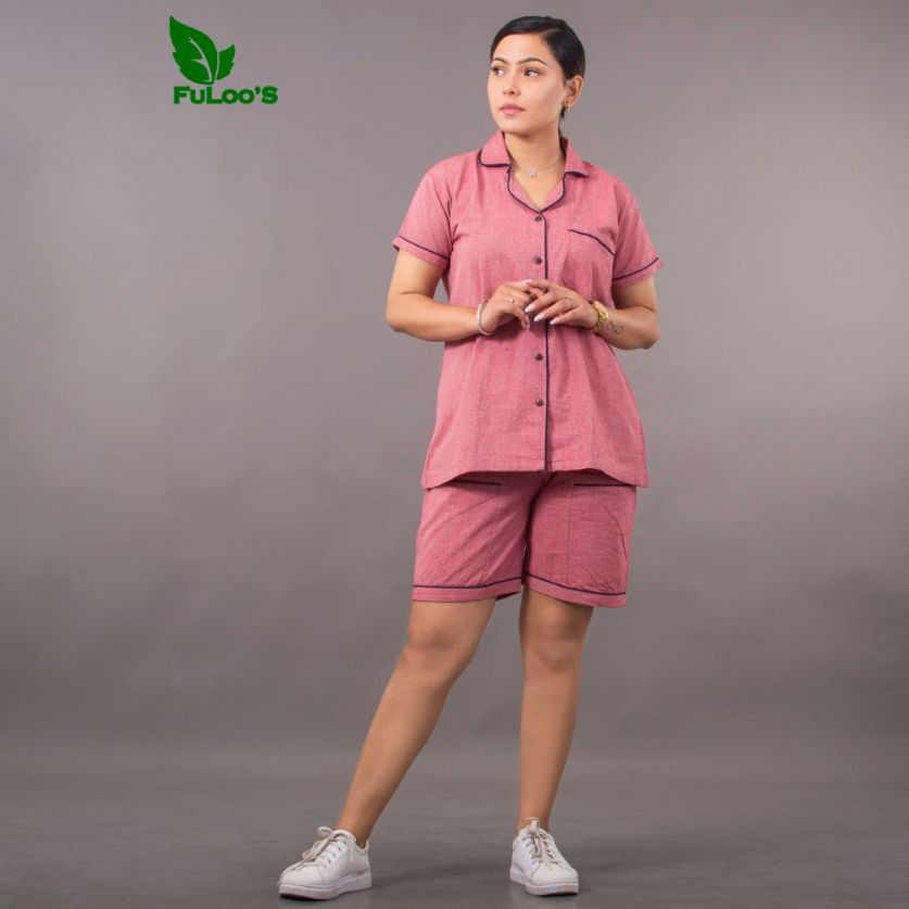 FuLoo's Cotton Loungewear for Women in Pink