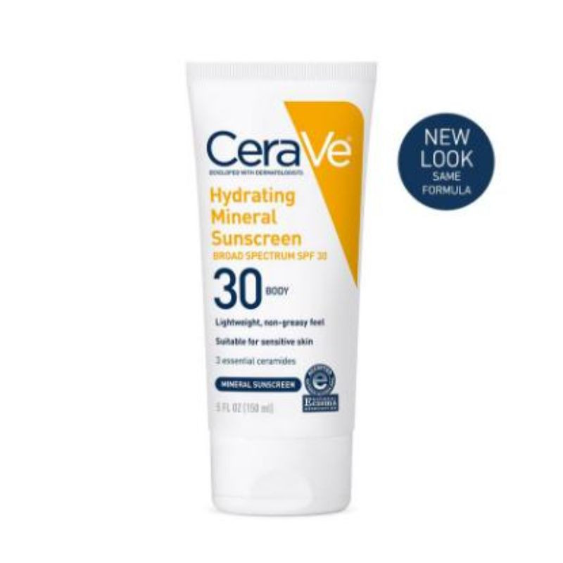 Cerave Hydrating Mineral Sunscreen Spf 30 Body Lotion 150Ml