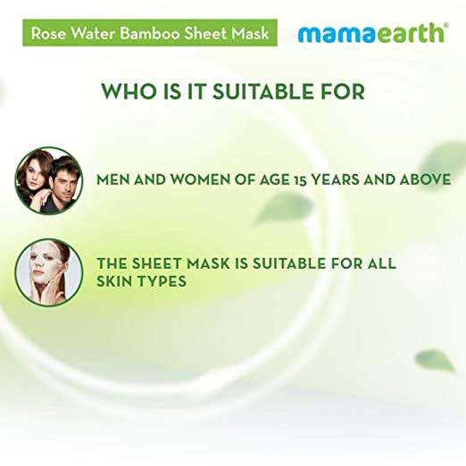 Mamaearth Rosewater Bamboo Sheet Mask