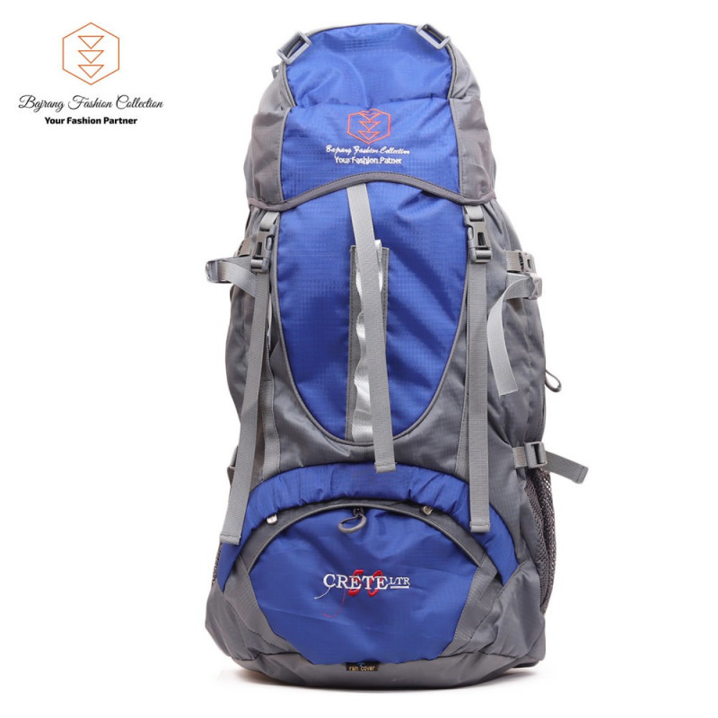 Outdoor/Trekking/Hiking Lightweight 50L Backpack With Attached Rain Cover (Blue)