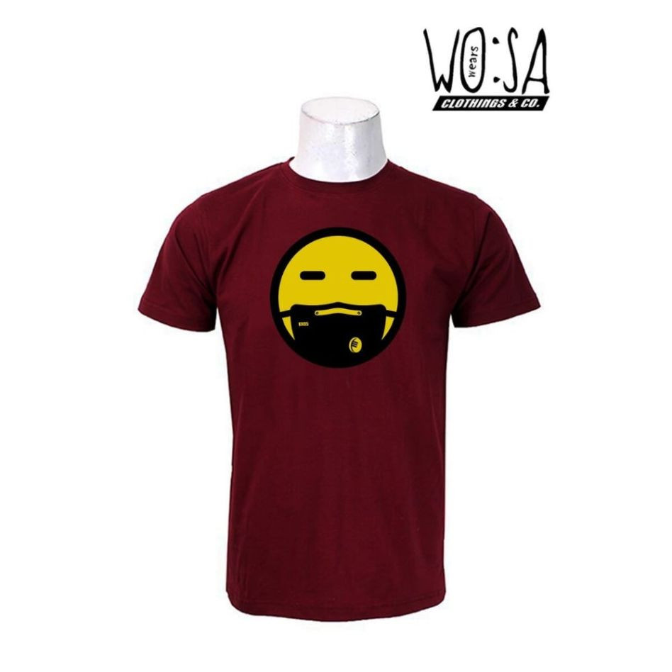 Happy Face Mask Printed T-Shirt For Men