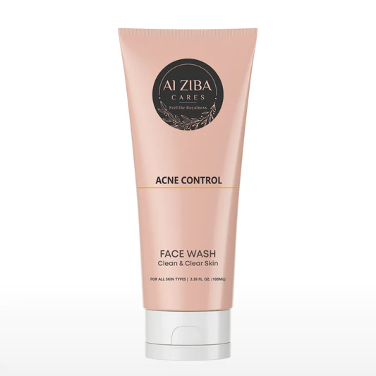 Alziba Acne Control Clean & Clear Face Wash With Aloe Vera & Vitamin E - 100 Ml
