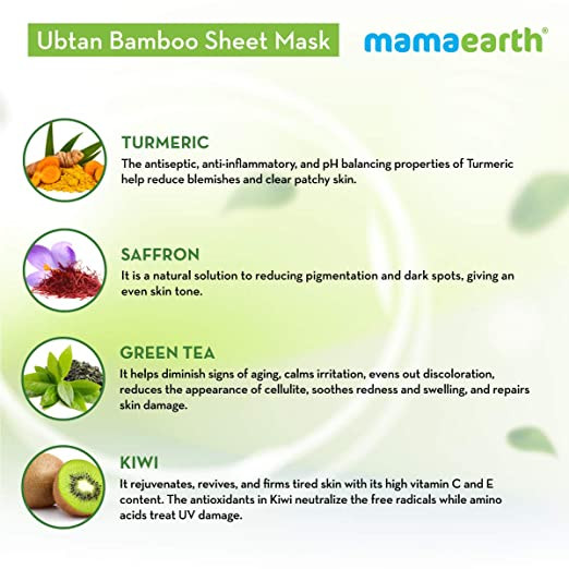 Mamaearth Ubtan Bamboo Sheetmask