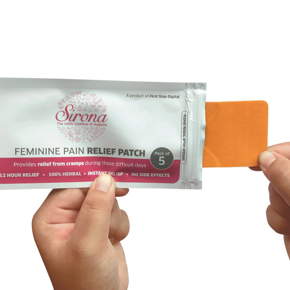 Sirona Feminine Pain Relief Patches - 5 Patches (1 Pack - 5 Patches Each)