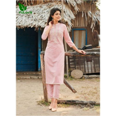FuLoo's Serein Pure Cotton Designer Kurti in 2 set for Women#01