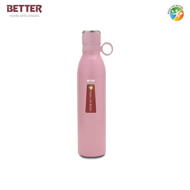 Better Saturn Sports Bottle 750Ml, Baby Pink Stainless Steel Vacuum Insulated Flask