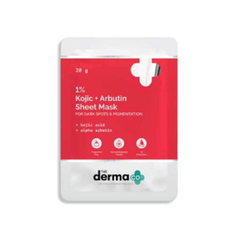 The Derma Co. 1% Kojic + Arbutin Sheet Mask 20Gm