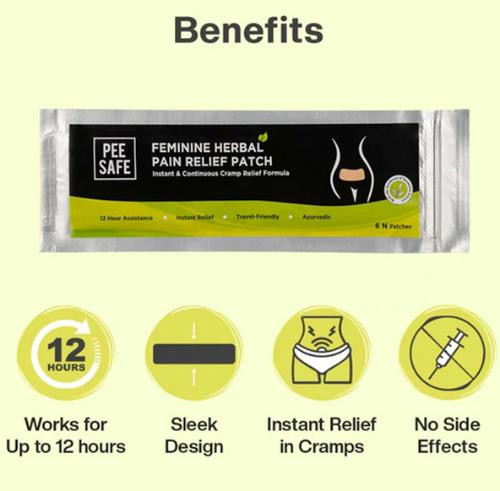 Pee Safe Feminine Herbal Pain Relief Patch - 6N