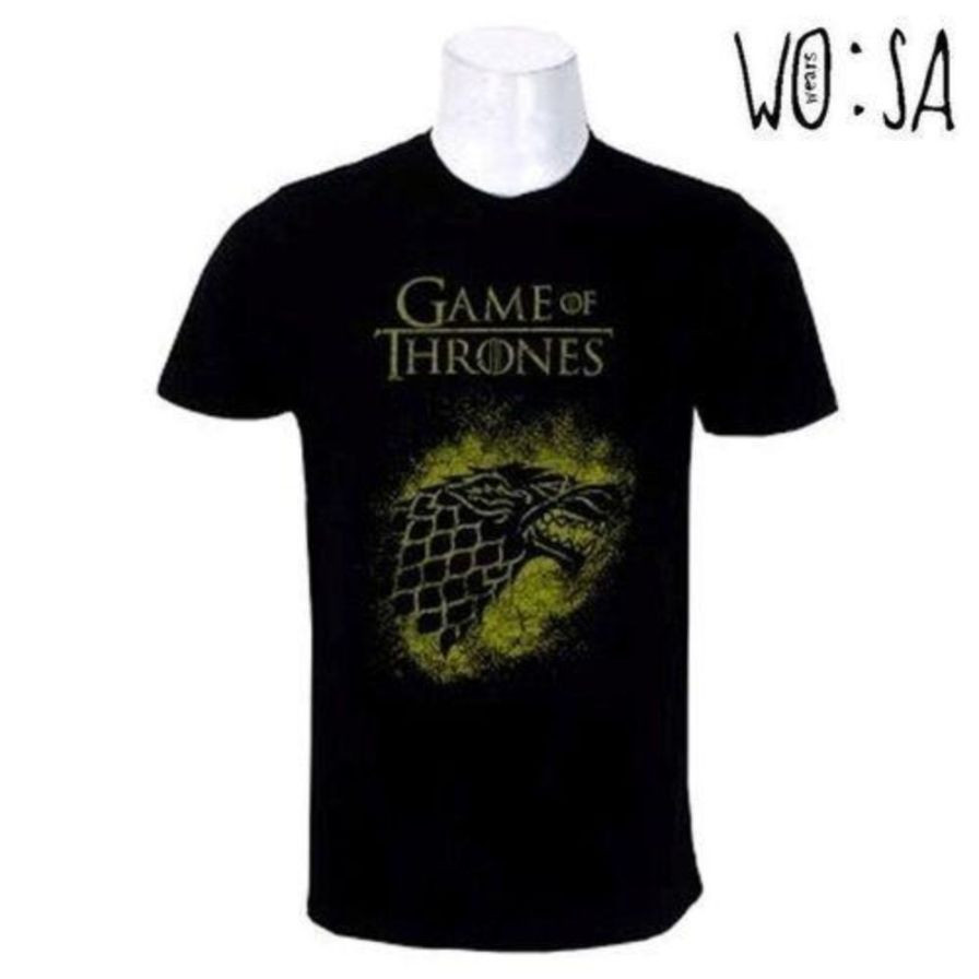 Black Game Of Thrones Stark Sigil Spray T-Shirt For Men