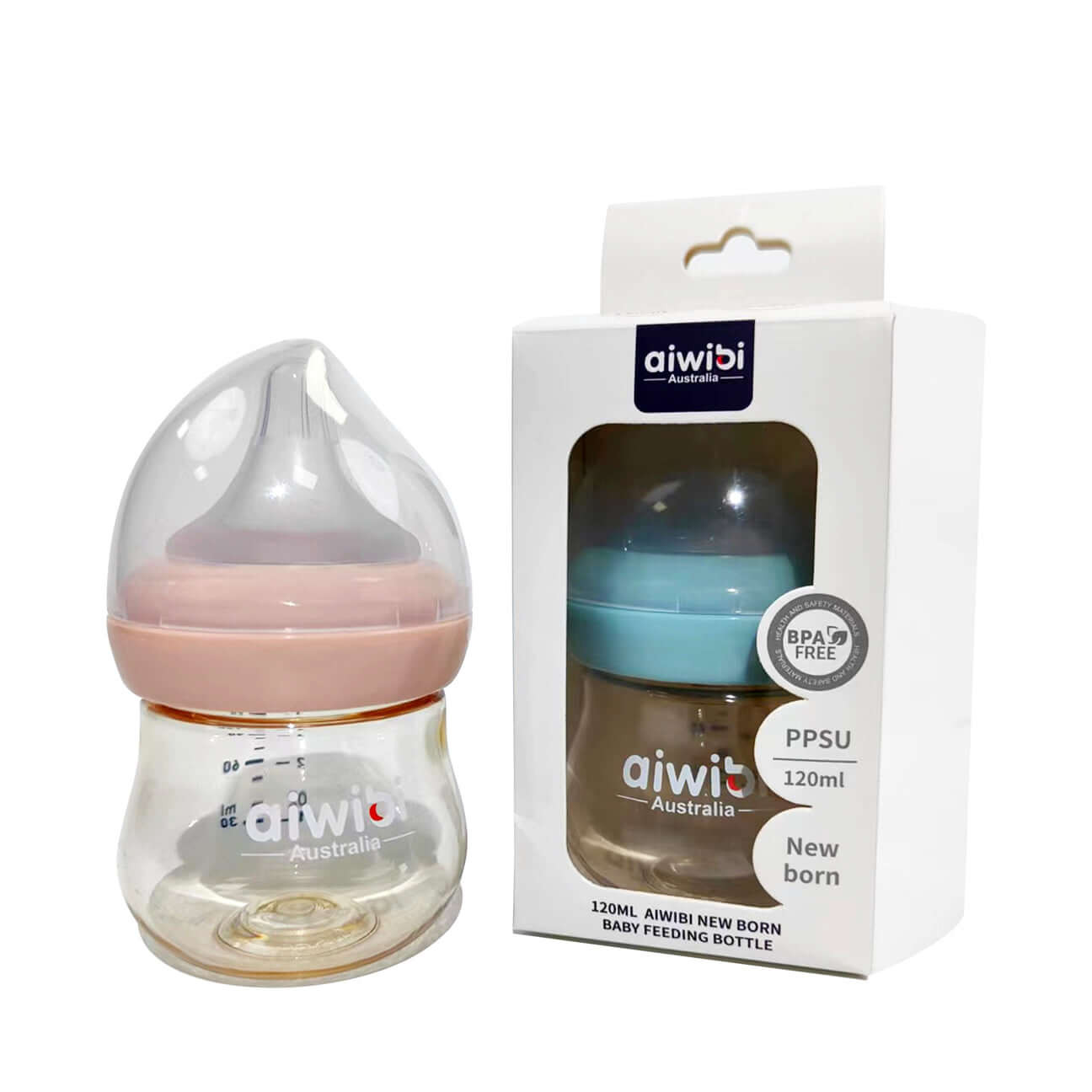 Aiwibi New Born Safety Soft Silicone Baby Feeding Bottle (Fb120-1) 120Ml
