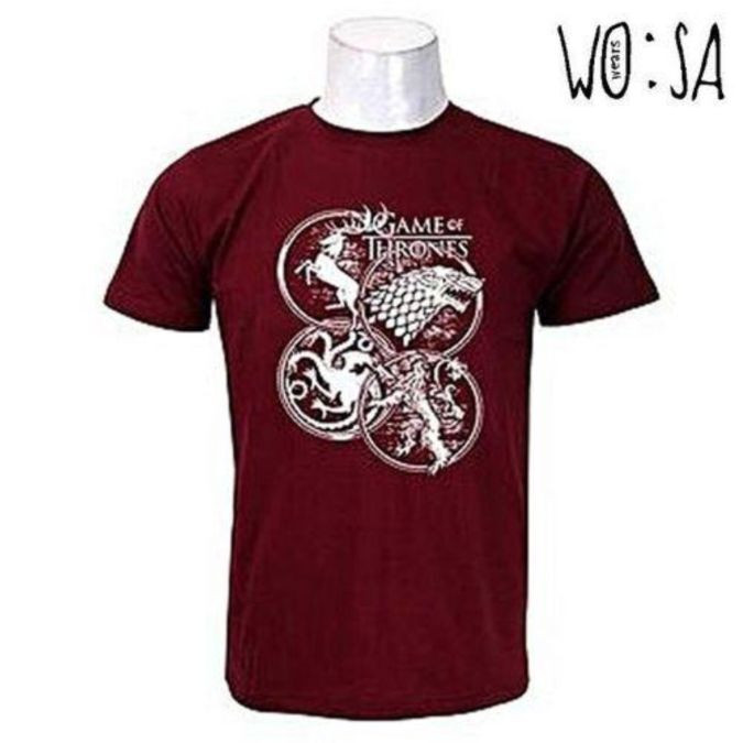 Maroon Game Of Thrones T-Shirt For Men