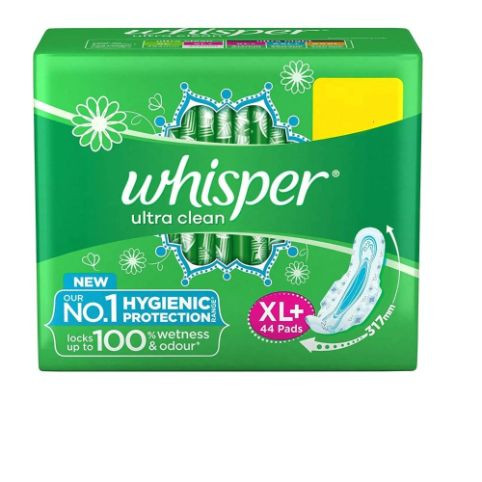 Whisper | Whisper Ultra Clean XL+ 44's x 18 INR 449 [82325180]