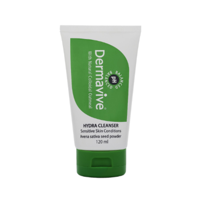 Dermavive Hydra Cleanser - Non-Irritating Facial And Skin Cleanser, Ph Balanced , Softens And Hydrates Sensitive Skin, 120Ml