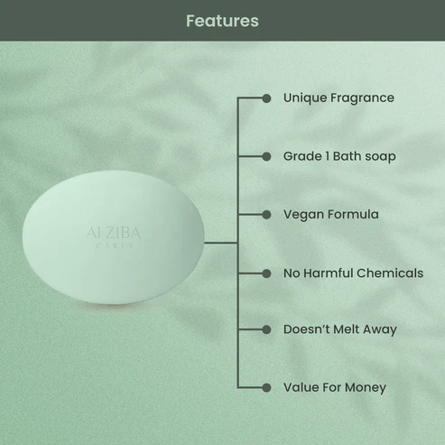 Alziba Saffron Mint Brightening Soap – 100Gm